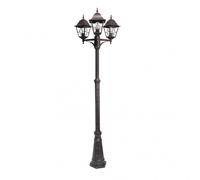 - Farola Marron Para Jardin Bootes En Aluminio, De 3 Luces