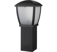 Farola/sobremuro drave ip44 1xe27 l.17xan.17xal.60cm aluminio pc negro