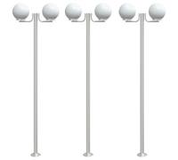Farolas De Exterior 3 Unidades Acero Inoxidable 215 Cm Vidaxl