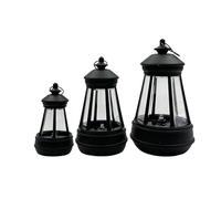 Faroles solares de jardín, decoración de luz LED para exteriores, 8,5 x 4,5 cm, luces impermeables para patio con sensor automático, construcción de material ABS duradero, luces solares con brillo