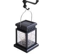 Faroles solares para exteriores, linternas para exteriores para porche delantero, luces colgantes portátiles, lámpara solar decorativa de mesa para patio, jardín, mesa interior