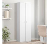 Faroom Armario Multiusos 2 Puertas - Escobero y Limpieza, Madera de Ingeniería, Blanco, 60x35x180 cm
