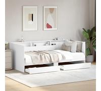Faroom Sofá Cama 3 plazas con Almacenamiento, Sofá Diván de Madera, Sofá Cama, Cama Juvenil, Cama Infantil 90 x 190 cm Blanco