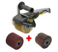 FARTOOLS 615125 Renovador REX120C con Cepillo de Solapa y Fibras Sintéticas - Madera y Metal - Superficies Planas