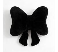 FARYODI Cojín decorativo 3D con lazo, suave y acogedor, cojín de felpa moderno, elemento decorativo creativo para salón, dormitorio, oficina, día de San Valentín, 30 cm (negro)