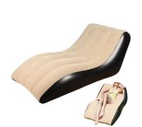 FARYODI Sofá hinchable con reposapiés, sillón hinchable, sofá de aire impermeable, superficie de sofá flocado para salón, inflable al aire libre