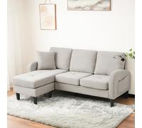 Fasba Sofá Modular con Chaise Longue - Diseño Flexible y Comodidad para Espacios Pequeños Modelo FCLYD-WF228403408B