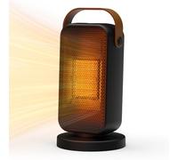 Fashioz Calefactor Electrico Portátil, Mini Silencioso Calefactor de 1200 W, 3 Modos Radiador Electrico, Protección contra Sobrecalentamiento, para Baño,Dormitorios, Salones y Oficinas (Negro)