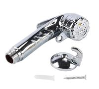 Fasizi Cabezal de Ducha ABS de 1/2 Pulgada con botón pulsador, Ducha de Mano cromada para Camping, Ducha de baño, Ducha para Barco con botón de Inicio/Parada