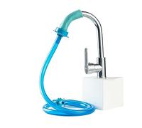 Fasksh Adaptador universal de manguera de ducha de silicona para cabezal de ducha, baño de mascotas y limpieza, conector de manguera de silicona versátil