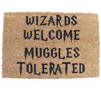 FastCraft Harry Potter Inspired Wizards Welcome Muggles Tolerated Door Mat