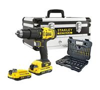 DeWalt Taladro percutor SFMC711 Kit V20 Li-Ion 18V, 50 piezas, 2 baterías 2Ah, caja de herramientas