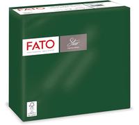 Fato - Servilletas de Papel Desechables, Suavidad y Suavidad, Paquete de 200 Servilletas, Tamaño 38x38 dobladas en 4, 2 capas, Color Verde Bosque, Papel 100% Pura Celulosa, Certificado FSC