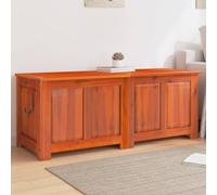 Faucqir Baúl de almacenamiento con tapa marrón de madera de acacia maciza, 150 x 55 x 57 cm, con espacio de almacenamiento para salón, pasillo, habitación infantil, orden y organización
