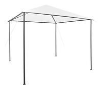 Faucqir Cenador plegable de 3 x 3 x 2,9 m, color blanco, 180 g/m², para jardín, terraza, camping, barbacoa, celebración, eventos, con marco de acero robusto y tejido Oxford resistente a los rayos UV