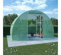 Faucqir Invernadero de 4,5 m² con marco de acero galvanizado y malla de polietileno de 140 g/m², 300 x 150 x 200 cm, con 2 ventanas y puerta, ideal para verduras, hierbas, tomates, cultivo e invernada