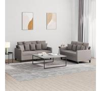 Faucqir Juego de 2 piezas de sofá con cojines de tela topo, muebles tapizados para salón, sofá esquinero, salón, zona de relax, incluye cojines grandes, tela duradera, construcción estable, asiento
