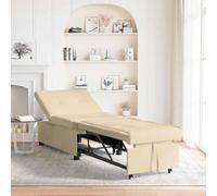 Faucqir Sofá cama extensible de tela crema 194 x 50 x 82 cm con respaldo ajustable, muebles tapizados para sala de estar, habitación de invitados, canapé moderno para sentarse y tumbarse