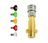 Fauhapyway Adaptador de metal resistente a la corrosión para Karcher de | Se adapta a k2- para k7 para pistolas, enchufe hembra de 0.25 pulgadas, para intercambio instantáneo de boquillas