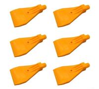 Fauhapyway Boquilla de soplador de rosca plana macho G1/4 para aire comprimido, chorro de enfriamiento de aire de plástico de 16 agujeros con flujo uniforme para quitar el polvo y secar (amarillo)