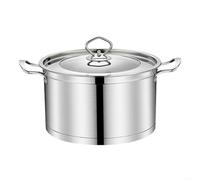 Fauhapyway Cacerola de acero inoxidable de 24 cm de tostado lento | Acero inoxidable pulido de alta calidad, exterior con acabado de espejo, para una construcción duradera, sin deslustre