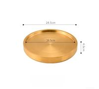 Fauhapyway para plato Sashimi 28cm con Base para Hielo Restaurante para(Gold)