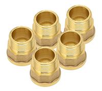 Fauitay 5 UNIDS Acoplador de Manguera de Latón G3/4 Hembra Rosca Macho Conector de Manguera Adaptador de para Conexión y Reparación de Tuberías de Riego de Jardín