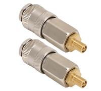 Fauitay Acoplador de Conector Rápido Adaptador de Compresor de Aire de Acero Rosca Macho a Válvula Estadounidense 1/4 Conexión Rápida con Metal de Alta Resistencia para Inflador d