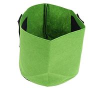 FAUOSWUK Macetero de Tela Bolsa de Cultivo Ecológico para Cultivo de Hortalizas y Plantación de Flores en Casa Color Verde Negro 1 Unidad (Bolsa Meizhi 13# [7 galones] Φ33*27)