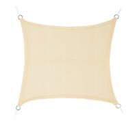 Faura - toldo vela cuadrado beige 150gr/m2 - 3,6 x 3,6 metros