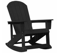 Favemtsl Adirondack Mecedora Negro 92x73,5x92 cm Silla de jardín | Sillón de relax moderno para jardín, balcón y terraza. Forma ergonómica con amplios reposabrazos para una máxima relajación.
