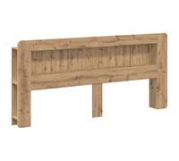Favemtsl Armario para cabecero de madera de roble Artisan, 215 x 18,5 x 100 | Práctico cabecero de cama con estantes y estantes para tu dormitorio. Proporciona espacio estructurado para libros y