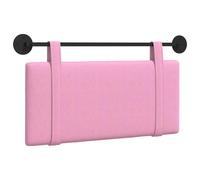 Favemtsl Cabecero colgante rosa tapizado de pared 90 x 55 cm | Almohadilla de pared para dormitorio que ahorra espacio con trabillas extraíbles, espuma suave y base de madera resistente.