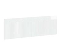 Favemtsl Cabecero montado en la pared, 161 x 50 cm, color blanco brillante | Diseño lineal para el dormitorio moderno, ahorra espacio en el suelo gracias al montaje colgante y se mantiene limpio.