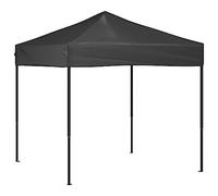 Favemtsl Carpa plegable de 2 x 2 m, color antracita, marco de acero | Cenador de jardín y terraza con marco de acero plegable para facilitar su transporte.