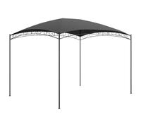 Favemtsl Cenador de acero para jardín, 3 x 4 x 2,65 m, color antracita | Tienda de campaña resistente para jardín y patio con protección UV y resistente estructura de metal para reuniones acogedoras