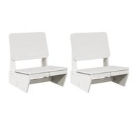Favemtsl Juego de 2 sillas de jardín de madera maciza de pino blanco, 60 x | Sillas rústicas de madera para jardín, terraza y balcón con respaldo ergonómico y construcción robusta.