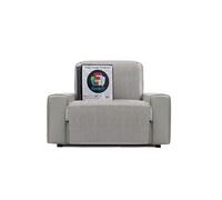 FAVERTI® Cubre Sillón 1 Plaza o sillón Relax de 55 cm | Modelo DAIMUS | Protector súper Fresco y Resistente para Mascotas, Hecho en españa con Material Reciclado | Protector sillón Gris Claro