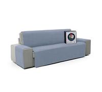 FAVERTI Cubre Sofá 4 Plazas | Protector súper Fresco y Resistente para Mascotas, Hecho en españa con Material Reciclado | Modelo Daimus | Protector sofá Azul