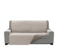 FAVERTI® Cubre Sofá Acolchado 2 Plazas - 120 cm (Asiento) | Modelo REQUENA | Beige-Crudo Reversible | Protector Compatible con Sofás Relax y Orejero | Loneta Lavable | Fabricado en España