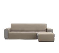 FAVERTI® Cubre Sofá Chaise Longue Acolchado 280 cm (Asiento) | Modelo REQUENA | Beige | Protector Compatible Izquierdo/Derecho | Loneta fácil Lavado, Duradera y Resistente | Fabricado en España