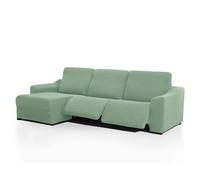 FAVERTI® Funda Chaise Longue Super Elástica Brazo Corto Izquierdo (Visto de Frente) Dos Pies | Modelo NOVELE | Turquesa | Protector de Calidad de Tejido Jacquard Tacto algodón