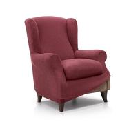 FAVERTI® Funda de Sillón Orejero Elástica de 70 a 100cm | Modelo Reale | Fucsia Oscuro | Funda Ajustable Sillón Orejero Universal | Protector de Calidad de Tejido Jacquard Tacto algodón