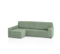 FAVERTI® Funda Elástica Chaise Longue Brazo Largo Izquierdo (Visto de Frente) | Modelo Reale | Turquesa | Funda Sofá Chaise | Protector de Calidad de Tejido Jacquard Tacto algodón