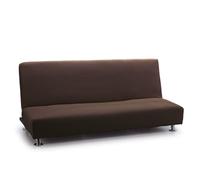 FAVERTI® Funda Elástica Sofá Cama Click Clack Tres Plazas | Modelo Reale | Marrón | Funda Sofá Cama Universal | Protector de Calidad de Tejido Jacquard Tacto algodón