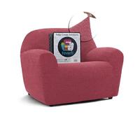 FAVERTI® Funda Sillón Super Elástica 1 Plaza de 70 a 110 cm | Modelo NOVELE | Fucsia Claro | Funda Universal Ideal para Cualquier Forma de sillón | Protector de Calidad Tejido Jacquard Tacto algodón