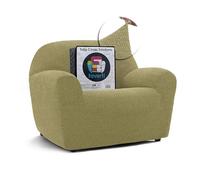 FAVERTI® Funda Sillón Super Elástica 1 Plaza de 70 a 110 cm | Modelo NOVELE | Pistacho | Funda Universal Ideal para Cualquier Forma de sillón | Protector de Calidad Tejido Jacquard Tacto algodón