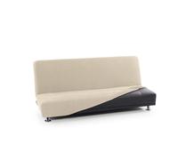 FAVERTI® Funda Sofá Cama Click Clack 1 Plaza de 50 a 80 cm | Modelo NOVELE | Beige | Funda Super Elástica Ideal para Cualquier sofá Cama | Protector de Calidad Tejido Jacquard Tacto algodón