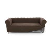 FAVERTI® Funda Sofá Chester 3 Plazas de 180 a 230 cm | Modelo NOVELE | Ante | Protector Sofá Chester de Calidad de Tejido Jacquard Tacto Algodón