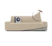 FAVERTI® Funda Sofá Super Elástica 4 plazas de 230 a 270 cm | Modelo NOVELE | Beige | Funda Universal Ideal para Cualquier Forma de sofá | Protector de Calidad Tejido Jacquard Tacto algodón